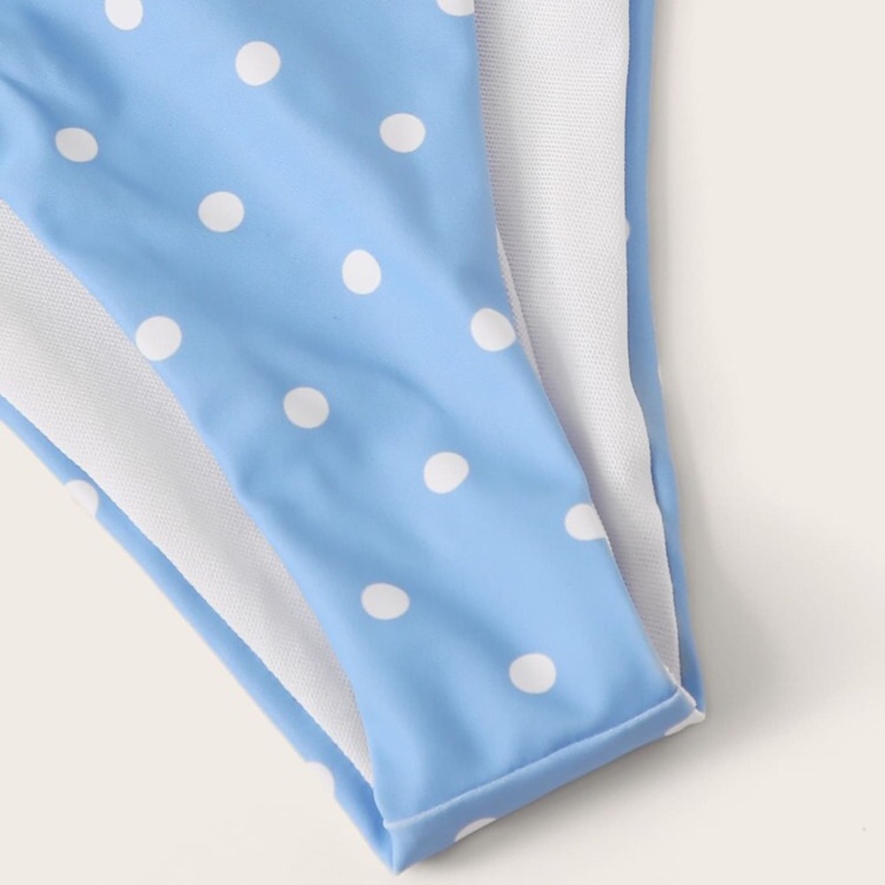 🏝 NWT Powder blue polka dot bikini - Picture 6 of 7